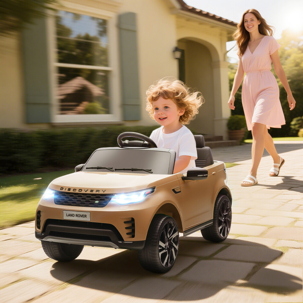 Aiyaplay Brown (Brown) Land Rover Discovery Licensed 12V Kids Electric Car W/ Remote Size 12