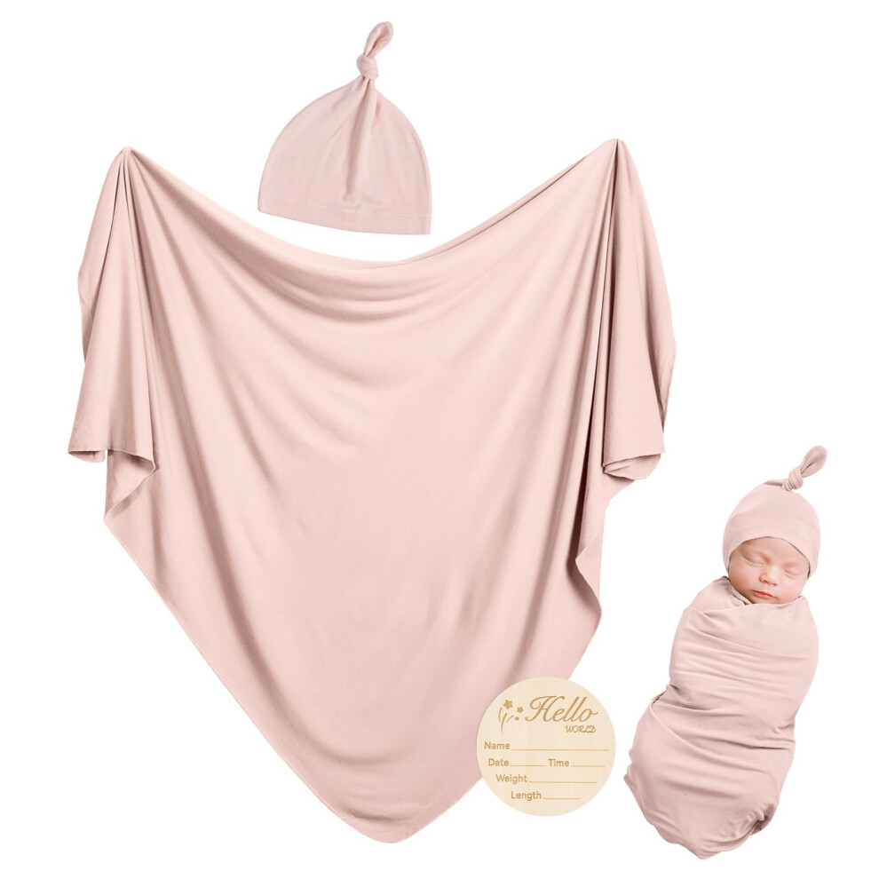 1 Set Super Soft Stretchy Swaddle Blanket for born Essentials 47 x 47 Inch