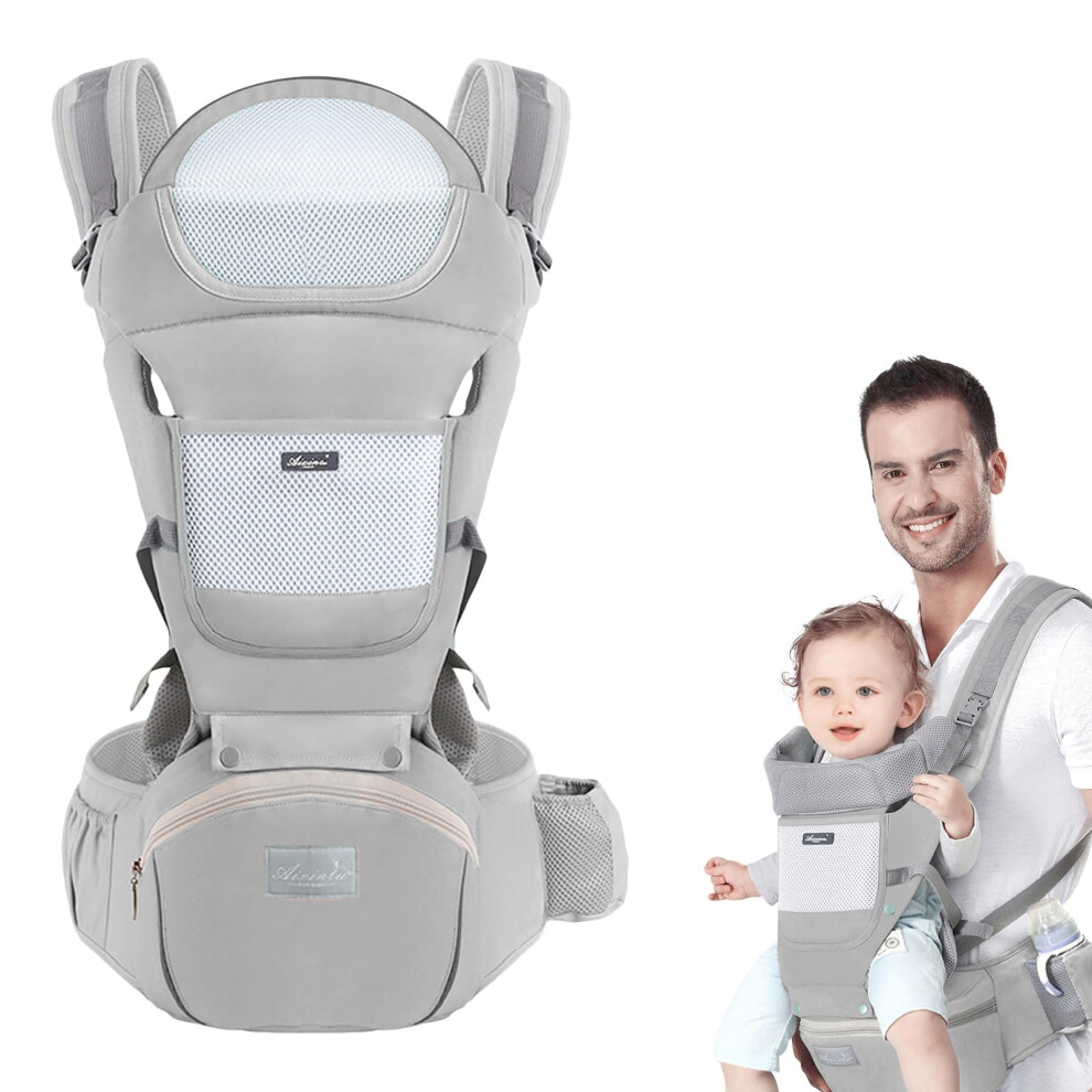 Multi-Functional Ergonomic Hands Free Baby Carrier for All Seasons born to Toddler 7-45 lbs