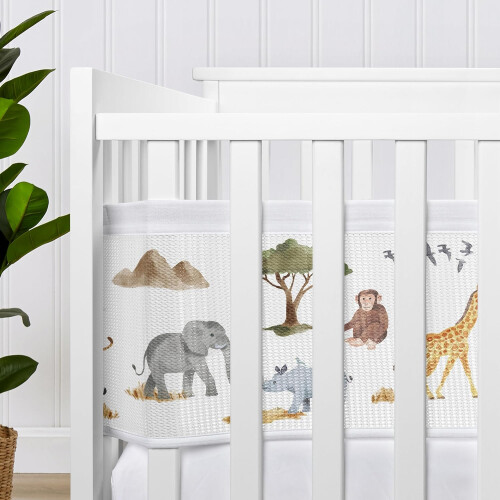 Breathable Mesh Crib Liner for Baby 2