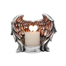 Guardian Angel Wings Tea Light Candle Holder for Church Ornament and Home Decor