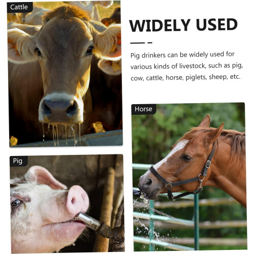 5 pieces pig drinker automatic feeding water tools for piglets splashproof design robust construction for pig drinking nozzle 1