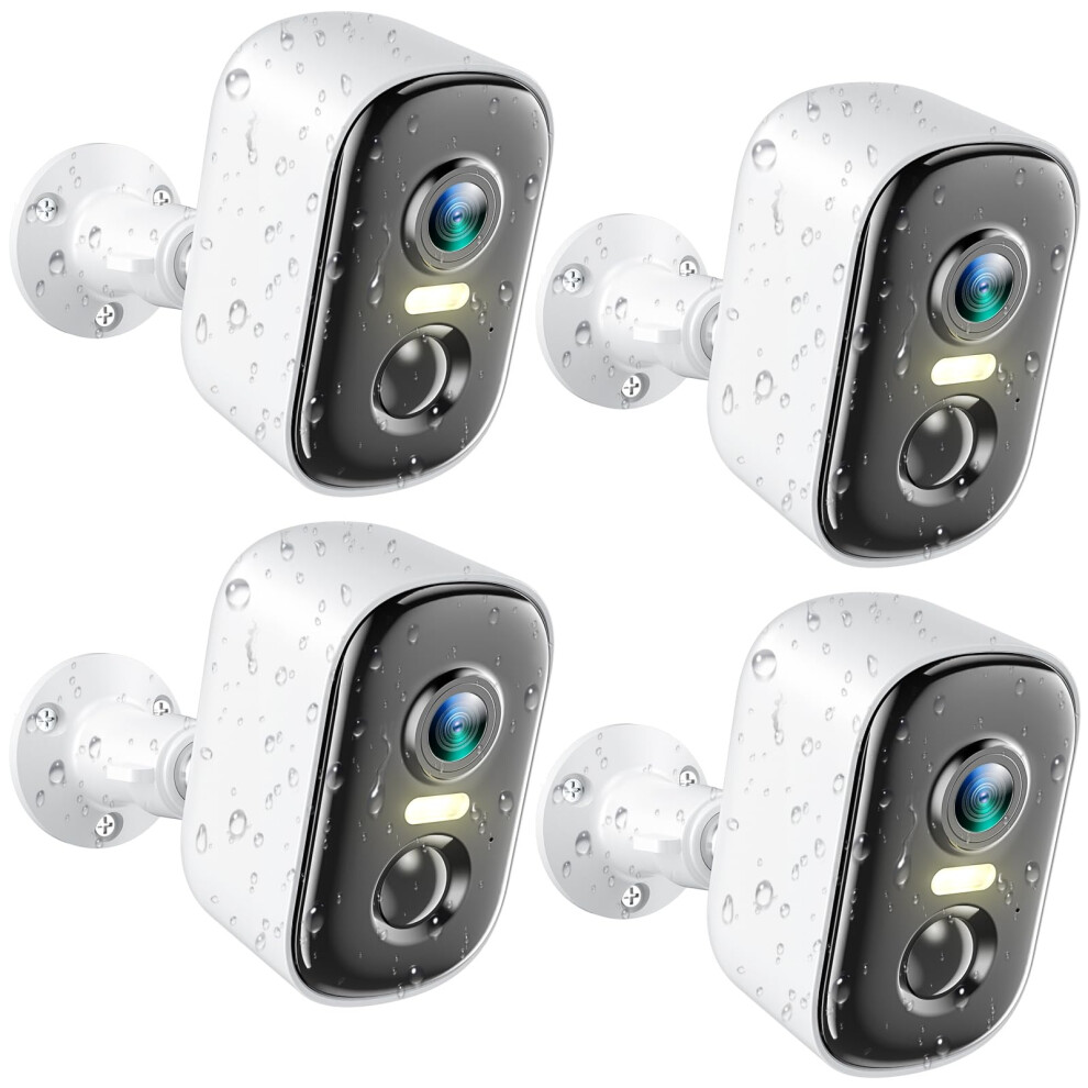 4 Pack Outdoor Security Camera Wireless 2K Battery Powered With Ai Motion Detection For Home Security 6493810816437