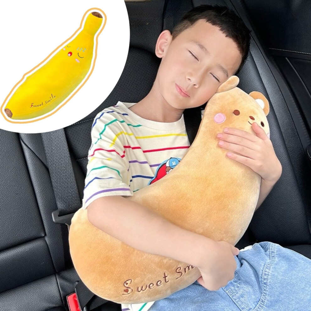 Cute Cartoon Seatbelt Pillow for Kids Travel Comfort