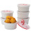 6 Set White Embossed Ramek for Baking and Dishwasher 4 oz 1