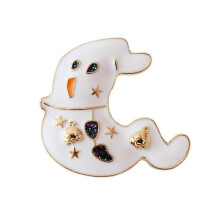 1pc Eyecatching Delicate Adorable Cute Halloween Brooch Ghost Brooch Female Brooch Pin For Halloween Party