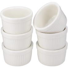 6 Pack Mini Ramek for Dipping Sauce and Dessert Cups Set 1 oz/30 ml
