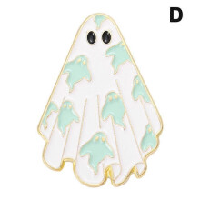 Fashion Halloween Ghost Brooch Pin Collar Badge Cartoon Corsage Brooch Gift