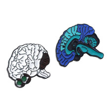 2pcs Halloween Funny Brooch Brain Shape Brooch present Accessories Creative Horrible Badge Jewelry Friends