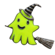Halloween Led Brooches Ghost Shape Brooch Mixed Styles Assorted Color Fluorescent Decoration 6Pcs/Set