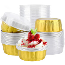 25 pcs Disposable Gold Ramek for Holiday Wedding 9oz