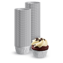 100 Aluminum Foil Disposable Muffin Cupcake Ramek for Hot Foods 4 oz