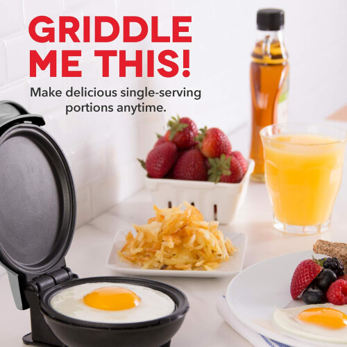 Mini Griddle and Waffle Maker for Making Individual Pancakes and Cookies 1