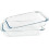 2 Pack Tempered Glass Oblong Baking Dishes Bakeware Cookware 1-Quart Size 3