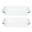 2 Pack Tempered Glass Oblong Baking Dishes Bakeware Cookware 1-Quart Size 1