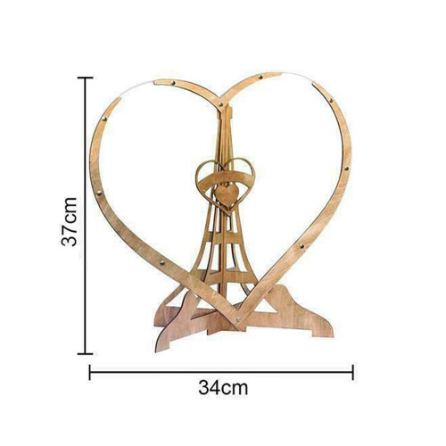 3D Wedding Guest Book Wooden Transparent Heart Shape Frame Drop Box 2