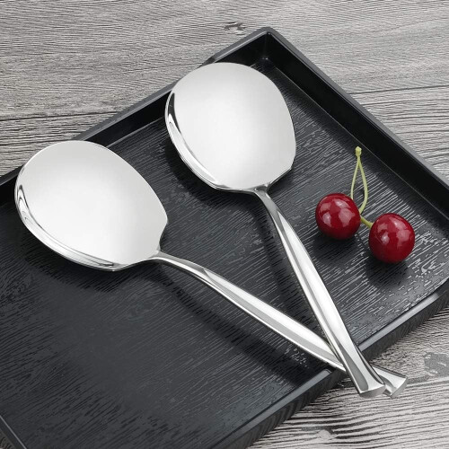 8 Piece Stainless Steel Large Serving Spoon Set for Kitchen Use 2