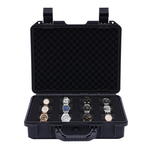 12 Watch Box Hard Case Travel Storage Waterproof Shockproof