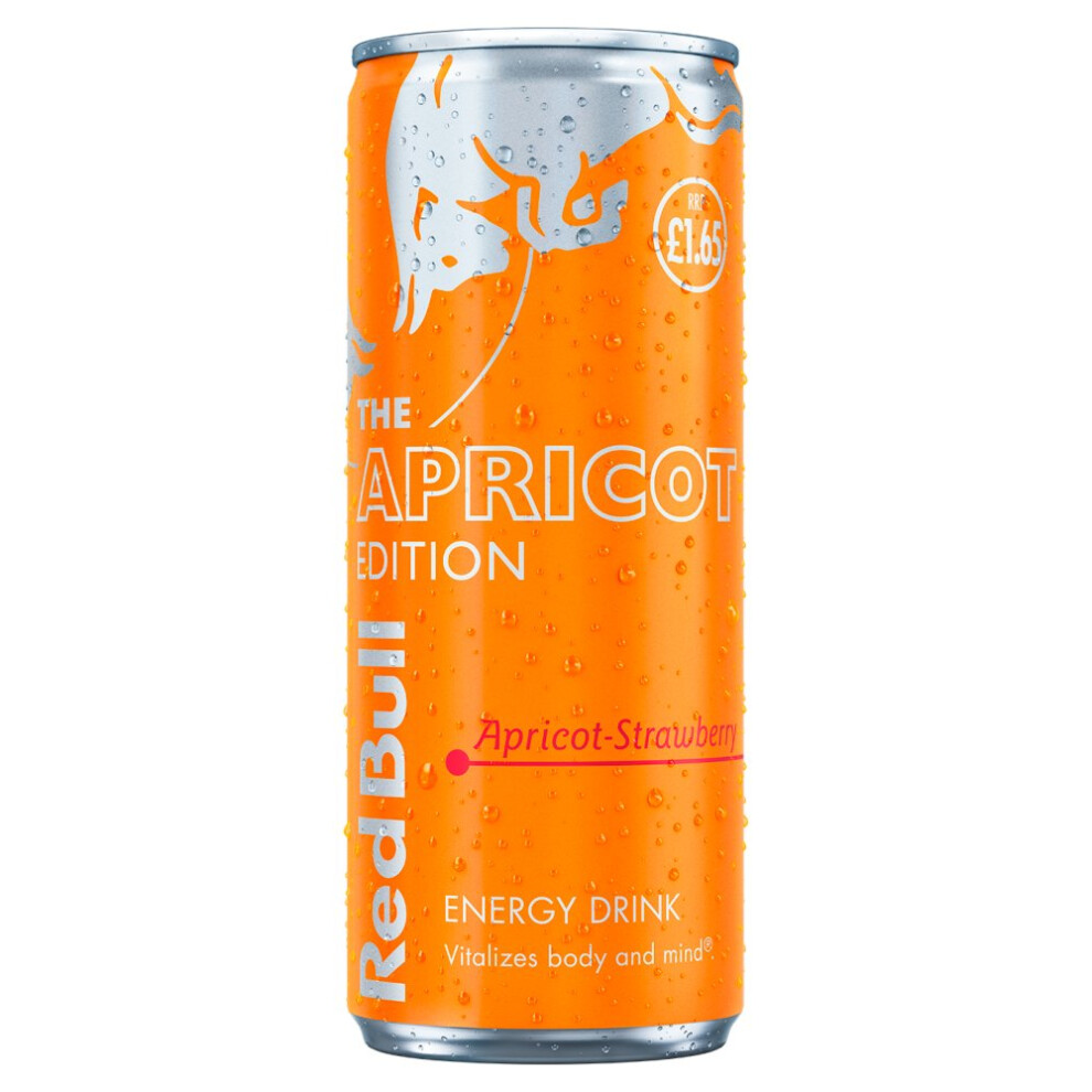 Bull Energy Drink Apricot Edition 250Ml (Pack Of 12) Red
