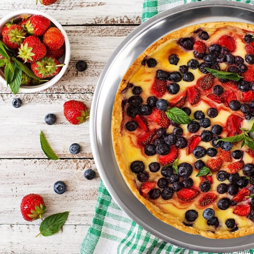 Stainless Steel Pizza Pan for Deep Dish Pizza 12x1.6inch 1