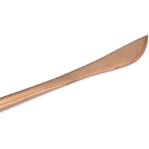6 Pack Rose Gold Matte Finish Dessert Knife Set for Kitchen Use 1