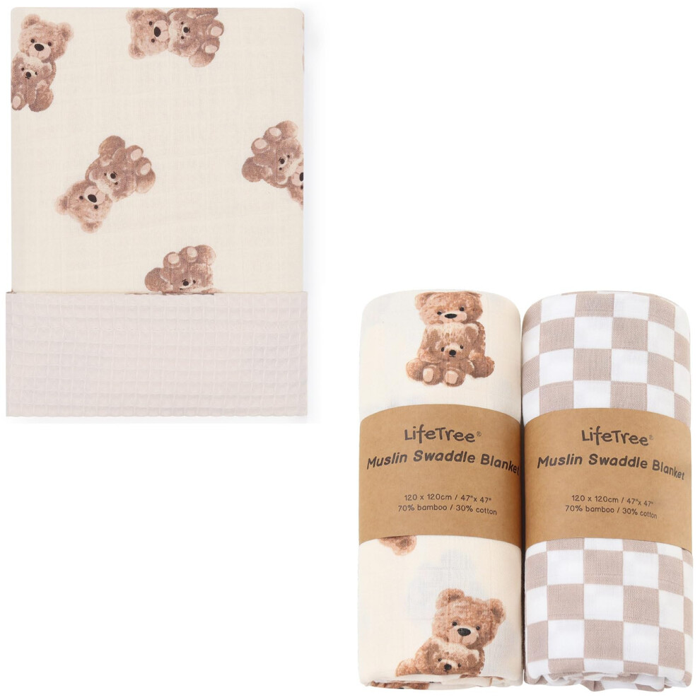 Neutral Swaddle Blankets for Nursery