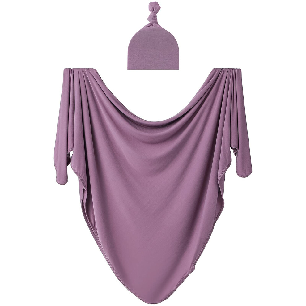 Large Soft Stretchy Swaddle Blanket for Baby 47 x 47 Inches