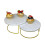 2 Set Marble Cake Stands for Food Display 9.8''+7.8'' 1
