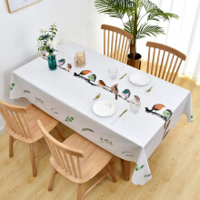 Vinyl Plastic Wipeable Spill Proof Tablecloth for Picnic Outdoor Tables 54x54 Inch