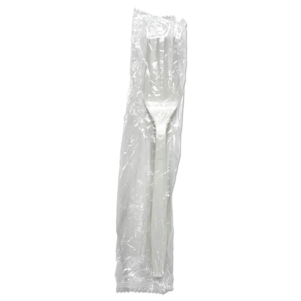 1000 Carton Fork Cutlery Heavyweight Wrapped Polypropylene Ref:MIW