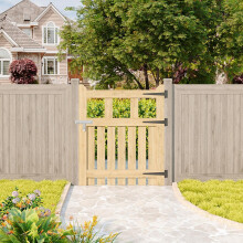 76x90cm Outdoor Wooden Garden Gate Fence Door
