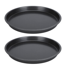 2 Pcs Non Stick Thickened Carbon Steel Pizza Pan for Home Kitchen 10in