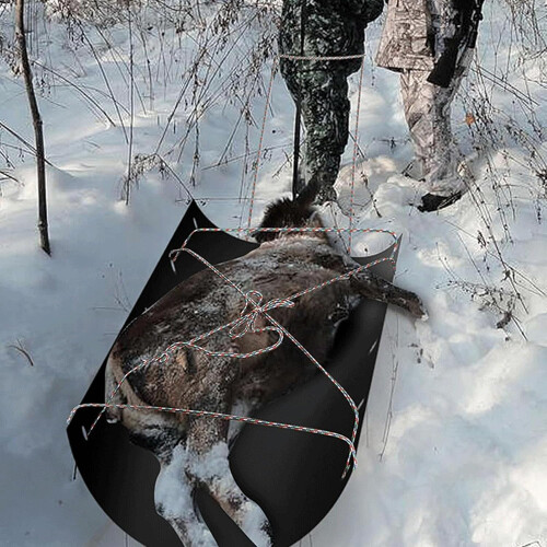 Deer Sled, Thickened Snow Sledding Pad Utility Sled Yard Glider with Deer Drag Straps 1
