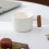 4 Cups Ceramic Espresso Coffee Cups White for Coffee 2.5oz 2