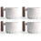 4 Cups Ceramic Espresso Coffee Cups White for Coffee 2.5oz 1