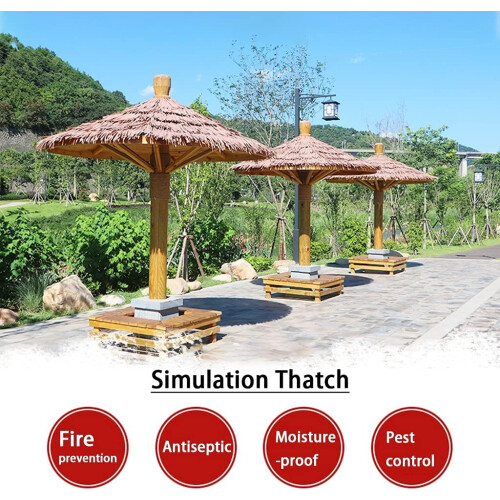 19.7x19.7inch Simulation Of Thatch Tile Fake Thatch Palm Thatch Roll ManMade Thatch 1