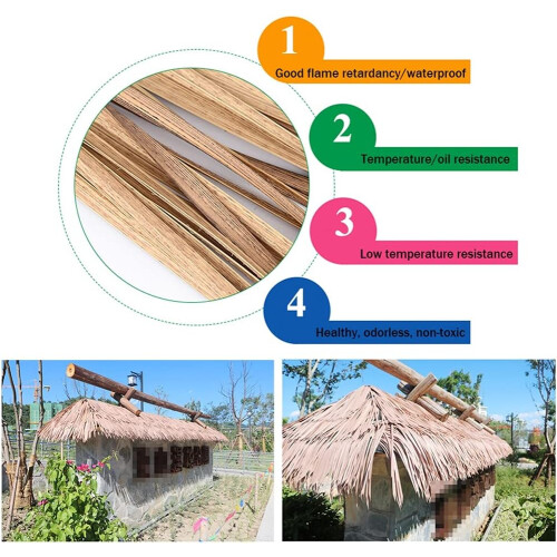19.7x19.7inch Simulation Of Thatch Tile Fake Thatch Palm Thatch Roll ManMade Thatch 2