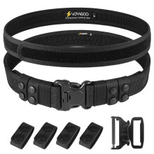 Duty Belt 2'' Police Belts with Hook Lining, Nylon Tactical Belt for Law Enforcement Officers with 4 Belt Keeper