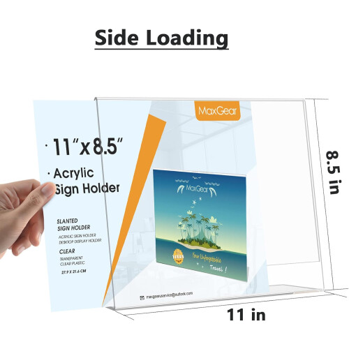 18 Pack Clear Sign Holder for Office Store Display 2