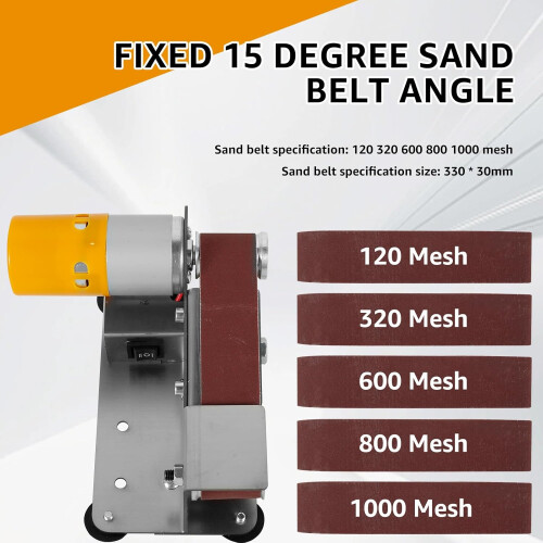 Mini Belt Sander Multifunctional Electric Belt Grinder 7 Adjustable Speed Low Noise 1