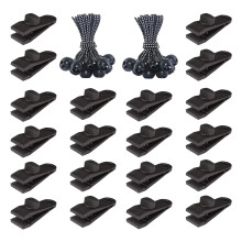 Tarp Clips Lock Grip and Ball Bungee Cords, Tarp Clamp for Pool Awning Cover Car Cover Camping (2020 PACKS)