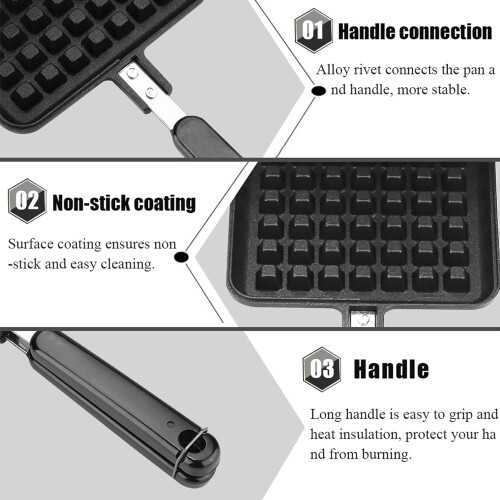 Household Waffle Maker Pan Mould Non Stick for Cooking Baking 1