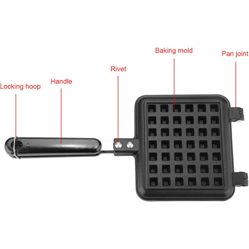 Household Waffle Maker Pan Mould Non Stick for Cooking Baking 2