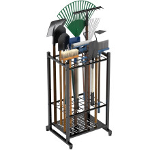 Steel Garden Tool Organizer for Garage Organization and Storage Up to 35 Long-Handled Tools/Rakes/Brooms Ref：Sxs
