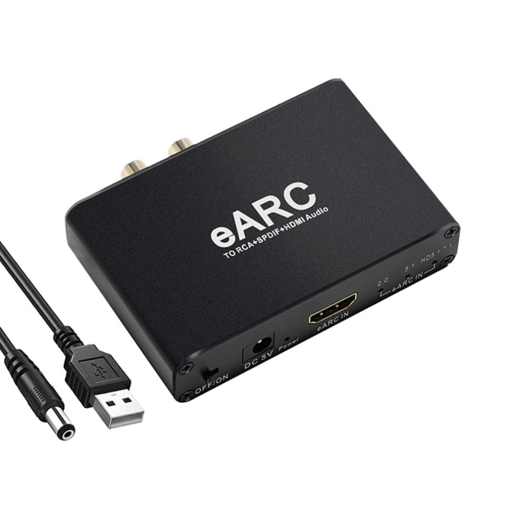 Earc To Rcaspdifhdmi Audio Converter Arc Earc Support, 24Bit/192Khz Audio Sampling Rate, Hd 5.1 7.1 Channels 395291748565