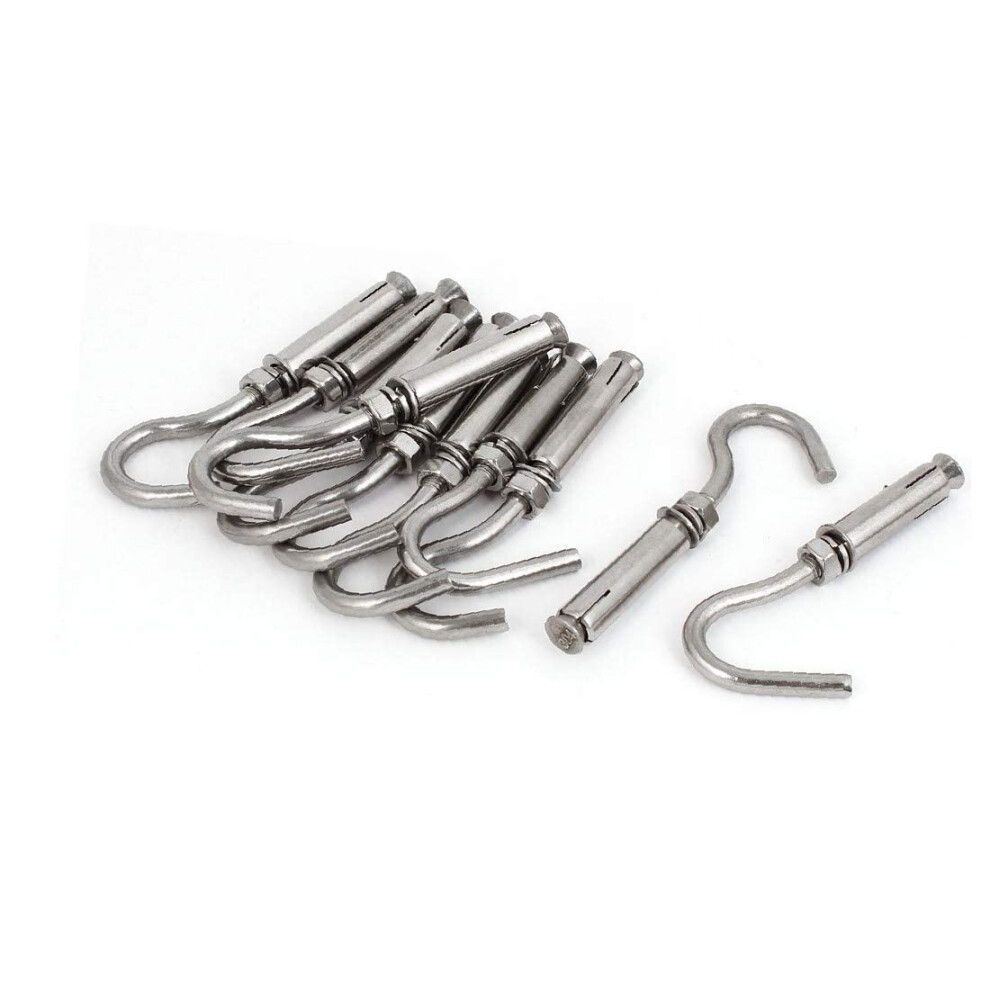 10Pcs 304 Stainless Steel Expansion Anchor Bolt Open Cup Hooks M6 (Color : Multiple Colors) 395291750612