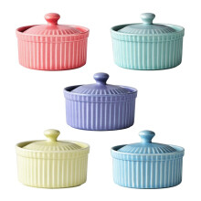 5 Set Oven Safe Ceramics Ramek for Baking Desserts 5.5 Oz