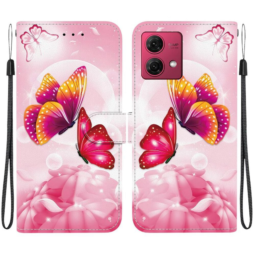 (C2) Compatible With Motorola Moto G84 Case Pu Leather Card Slots Pattern Cover Card Slot Kickstand 764563092864
