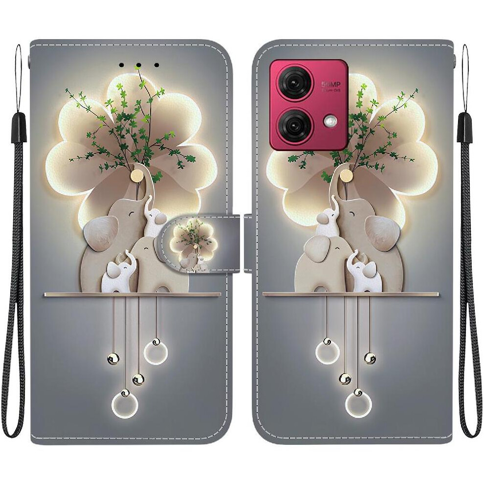 (C5 ) Flip Case For Motorola Moto G84 Pu Leather Wallet Card Slot Kickstand Pattern Cover Card Slots 764563093021