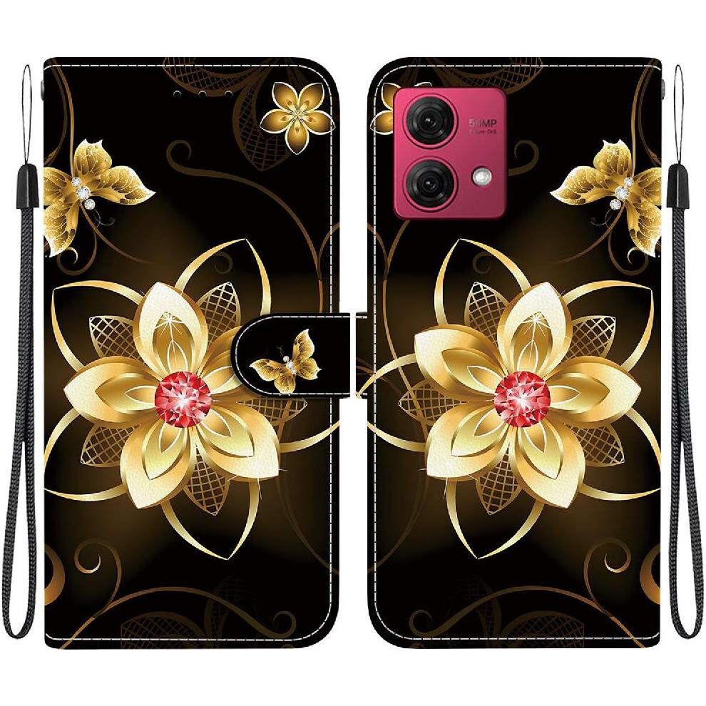 (C6) Flip Case For Motorola Moto G84 Pu Leather Wallet Card Slot Kickstand Pattern Cover Card Slots 764563093038